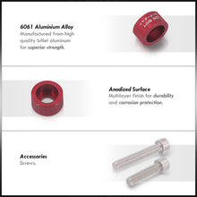 Load image into Gallery viewer, JDM Sport Acura Honda VTEC Solenoid Cap Cup Washers Bolt Kit Red