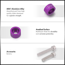 Load image into Gallery viewer, JDM Sport Acura Honda VTEC Solenoid Cap Cup Washers Bolt Kit Purple
