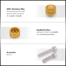 Load image into Gallery viewer, JDM Sport Acura Honda VTEC Solenoid Cap Cup Washers Bolt Kit Gold