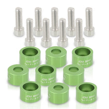 Load image into Gallery viewer, JDM Sport Acura Honda Exhaust Header Manifold Washers Cap Cup Bolt Kit Green