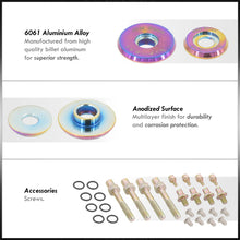 Load image into Gallery viewer, JDM Sport Acura Honda B-Series B16 B17 B18 B20 Low Profile Valve Cover Washers Bolt Kit Neo Chrome