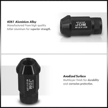 Load image into Gallery viewer, JDM Sport Universal 12 x 1.25 Lug Nuts Black (20 Pieces)