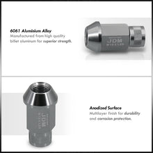 Load image into Gallery viewer, JDM Sport Universal 12 x 1.25 Lug Nuts Gunmetal (20 Pieces)
