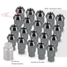 Load image into Gallery viewer, JDM Sport Universal 12 x 1.25 Lug Nuts Gunmetal (20 Pieces)