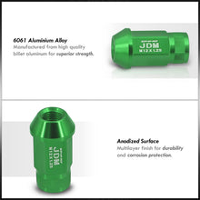 Load image into Gallery viewer, JDM Sport Universal 12 x 1.25 Lug Nuts Green (20 Pieces)