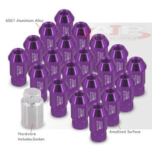 Load image into Gallery viewer, JDM Sport Universal 12 x 1.25 Lug Nuts Purple (20 Pieces)