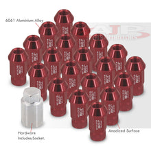 Load image into Gallery viewer, JDM Sport Universal 12 x 1.25 Lug Nuts Red (20 Pieces)