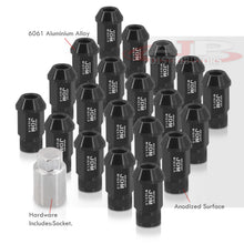 Load image into Gallery viewer, JDM Sport Universal 12 x 1.50 Lug Nuts Black (20 Pieces)