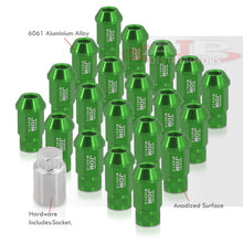 Load image into Gallery viewer, JDM Sport Universal 12 x 1.50 Lug Nuts Green (20 Pieces)