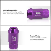 Load image into Gallery viewer, JDM Sport Universal 12 x 1.50 Lug Nuts Purple (20 Pieces)