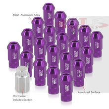 Load image into Gallery viewer, JDM Sport Universal 12 x 1.50 Lug Nuts Purple (20 Pieces)