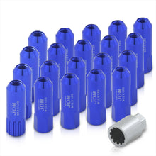 Load image into Gallery viewer, JDM Sport Universal 12 x 1.25 Extended Locking Lug Nuts Blue (20 Pieces) - 4 Pieces Locking Type Lug + Key