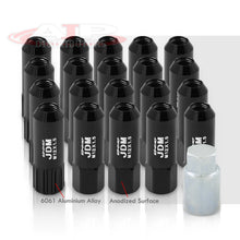 Load image into Gallery viewer, JDM Sport Universal 12 x 1.50 Extended Locking Lug Nuts Black (20 Pieces) - 4 Pieces Locking Type Lug + Key