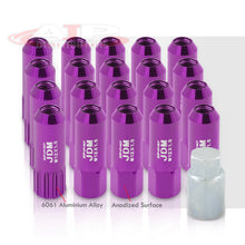 Load image into Gallery viewer, JDM Sport Universal 12 x 1.50 Extended Locking Lug Nuts Purple (20 Pieces) - 4 Pieces Locking Type Lug + Key