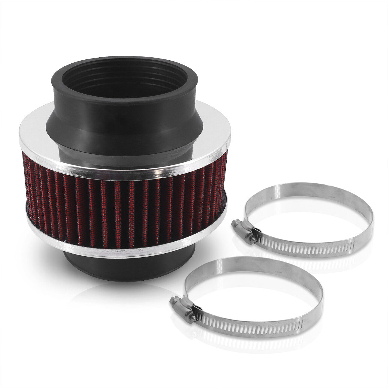 Universal 2.75" Cold Air Intake Bypass Filter Red AJP Distributors