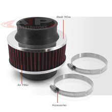 Load image into Gallery viewer, Universal 2.75" Cold Air Intake Bypass Filter Red
