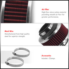 Load image into Gallery viewer, Universal 2.5" Cold Air Intake Bypass Filter Red
