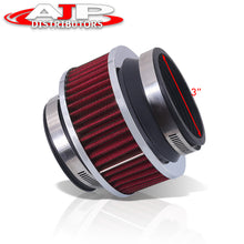 Load image into Gallery viewer, Universal 3" Cold Air Intake Bypass Filter Red