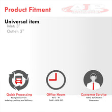 Load image into Gallery viewer, Universal 3" Cold Air Intake Bypass Filter Red