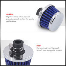 Load image into Gallery viewer, Universal 12mm Breather Filter (40mm Height 50mm Top 60mm Bottom) Blue
