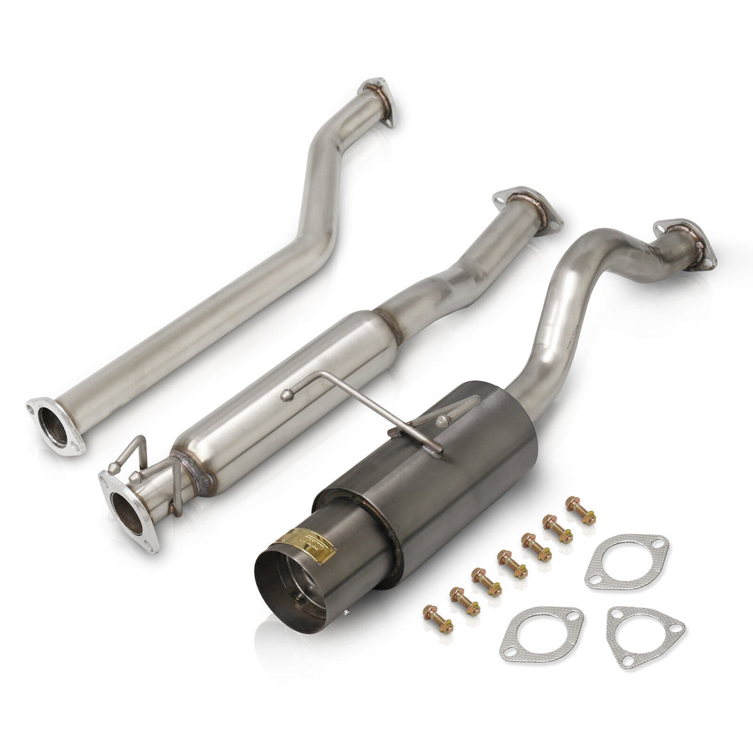 Acura RSX Type-S 2002-2006 N1 Style Stainless Steel Catback Exhaust System Gunmetal (Piping: 2.5