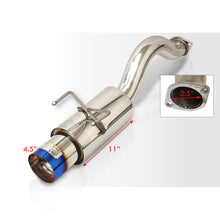 Load image into Gallery viewer, Honda Civic Hatchback 1992-1995 N1 Style Stainless Steel Catback Exhaust System Burnt Tip (Piping: 2.5" / 65mm | Tip: 4.5")