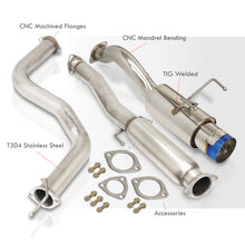 Load image into Gallery viewer, Honda Civic Hatchback 1992-1995 N1 Style Stainless Steel Catback Exhaust System Burnt Tip (Piping: 2.5" / 65mm to 3.0" / 76mm | Tip: 4.5")