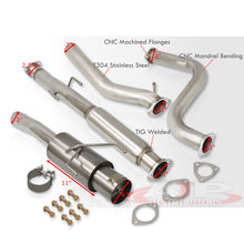 Load image into Gallery viewer, Honda Accord Coupe &amp; Sedan 2.2L I4 1990-1993 N1 Style Stainless Steel Catback Exhaust System Gunmetal (Piping: 2.5&quot; / 65mm to 3.0&quot; / 76mm | Tip: 4.5&quot;)
