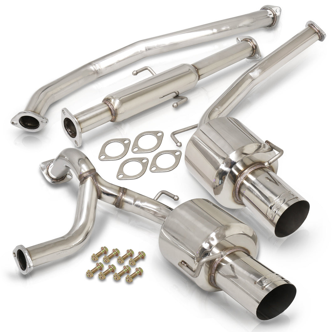 Hyundai Tiburon V6 2003-2006 Dual Tip Stainless Steel Catback Exhaust System (Piping: 2.5