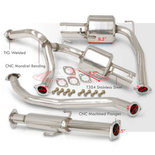 Load image into Gallery viewer, Hyundai Tiburon V6 2003-2006 Dual Tip Stainless Steel Catback Exhaust System (Piping: 2.5&quot; / 65mm | Tip: 4.5&quot;)
