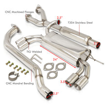 Load image into Gallery viewer, Hyundai Genesis Coupe 3.8L Turbo 2010-2016 Quad Tip Stainless Steel Catback Exhaust System (Piping: 2.5" / 65mm | Tip: 3.5")