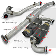 Load image into Gallery viewer, Scion FRS 2013-2016 / Subaru BRZ 2013-2016 Dual Tip Stainless Steel Catback Exhaust System Gunmetal (Piping: 2.5" / 65mm | Tip: 4.0")