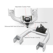 Load image into Gallery viewer, Acura Integra 1994-2001 / Honda Civic 1992-1995 / Del Sol 1993-1997 Front Upper Tubular Control Arms Camber Kit Silver