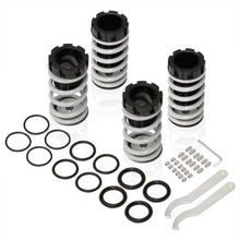 Load image into Gallery viewer, Mitsubishi Eclipse 1989-1999 / Nissan Sentra 1991-1999 / Toyota Corolla 1993-1997 Coilover Sleeves Kit Silver (Black Sleeves)
