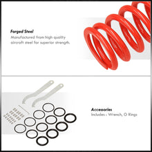 Load image into Gallery viewer, Mitsubishi Eclipse 1989-1999 / Nissan Sentra 1991-1999 / Toyota Corolla 1993-1997 Coilover Sleeves Kit Red (Silver Sleeves)