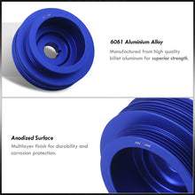 Load image into Gallery viewer, Acura Honda B-Series B16 B17 B18 B20 Underdrive Harmonic Balancer Crank Pulley Blue (B20 Requires Shorter Belt)