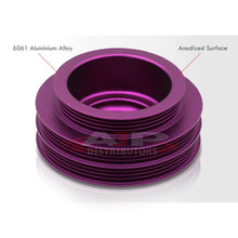 Load image into Gallery viewer, Acura Honda B-Series B16 B17 B18 B20 Underdrive Harmonic Balancer Crank Pulley Purple (B20 Requires Shorter Belt)