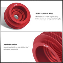 Load image into Gallery viewer, Acura Honda B-Series B16 B17 B18 B20 Underdrive Harmonic Balancer Crank Pulley Red (B20 Requires Shorter Belt)