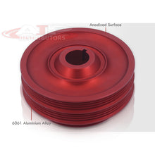 Load image into Gallery viewer, Acura Honda B-Series B16 B17 B18 B20 Underdrive Harmonic Balancer Crank Pulley Red (B20 Requires Shorter Belt)