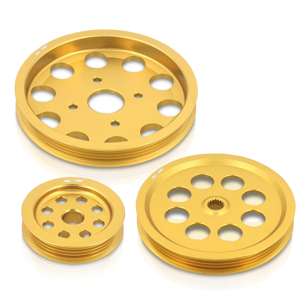 Nissan RB20 RB25 RB26 Underdrive Crank Pulley Gold