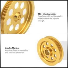 Load image into Gallery viewer, Nissan RB20 RB25 RB26 Underdrive Crank Pulley Gold