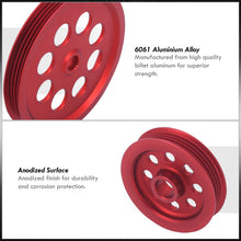 Load image into Gallery viewer, Nissan RB20 RB25 RB26 Underdrive Crank Pulley Red