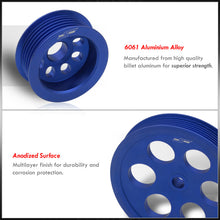 Load image into Gallery viewer, Toyota Supra 3.0L I6 Twin Turbo 1993-1998 Underdrive Crank Pulley Blue
