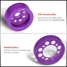 Load image into Gallery viewer, Toyota Supra 3.0L I6 Twin Turbo 1993-1998 Underdrive Crank Pulley Purple
