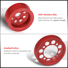 Load image into Gallery viewer, Toyota Supra 3.0L I6 Twin Turbo 1993-1998 Underdrive Crank Pulley Red