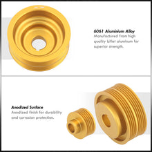 Load image into Gallery viewer, Subaru Impreza WRX 2002-2007 2.0L 2.5L Turbocharged Underdrive Crank Pulley Gold