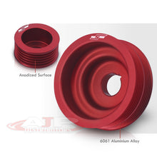 Load image into Gallery viewer, Subaru Impreza WRX 2002-2007 2.0L 2.5L Turbocharged Underdrive Crank Pulley Red