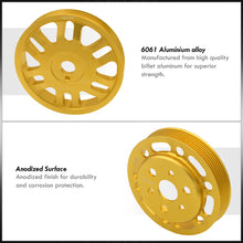 Load image into Gallery viewer, Scion FRS 2013-2016 / Toyota 86 2017-2020 / Subaru BRZ 2013-2020 Underdrive Crank Alternator Water Pump Pulley Gold