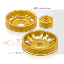 Load image into Gallery viewer, Scion FRS 2013-2016 / Toyota 86 2017-2020 / Subaru BRZ 2013-2020 Underdrive Crank Alternator Water Pump Pulley Gold
