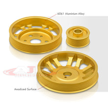 Load image into Gallery viewer, Scion FRS 2013-2016 / Toyota 86 2017-2020 / Subaru BRZ 2013-2020 Underdrive Crank Alternator Water Pump Pulley Gold